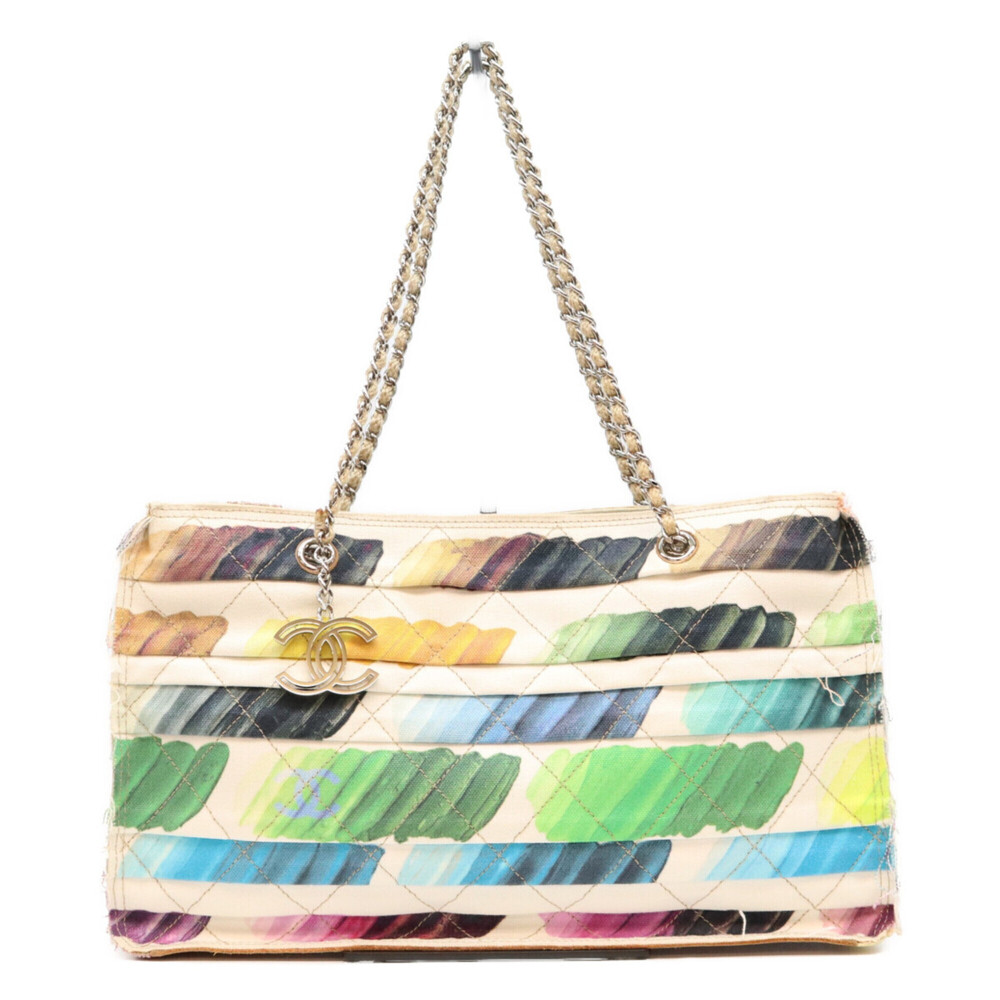 CHANEL Paint Series Colorama Canvas Chain Mini Tote Bag, Multicolor, Women's